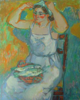 &quot;Figura&quot;, óleo s / t, 81 x 65 cm.